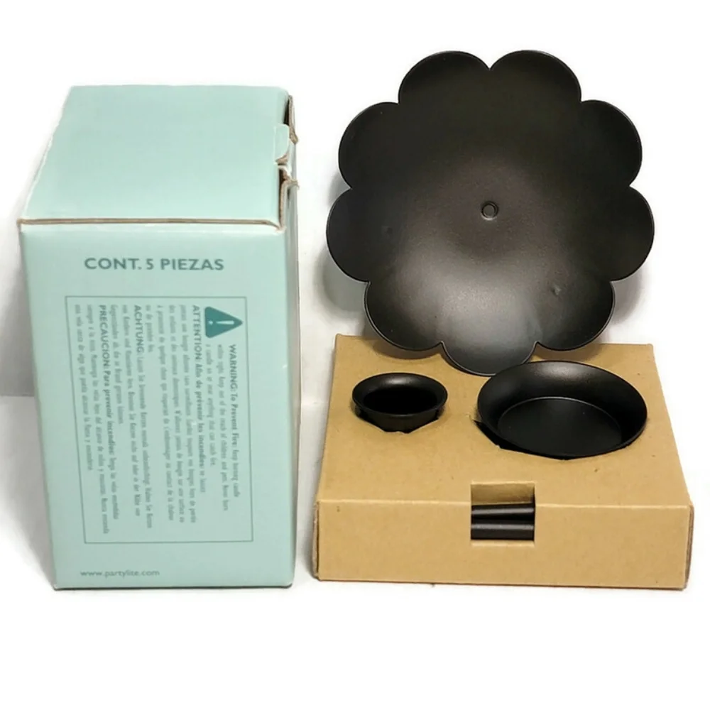 PartyLite Creative Capers Candle Holder Black New in Box P9759 - Picture 2 of 8